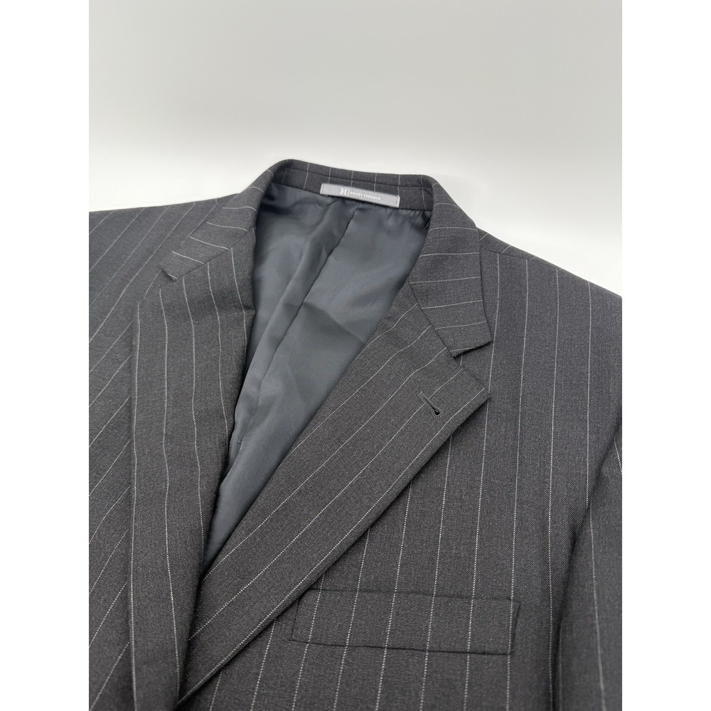 Hickey Freeman 44 XLG Sport Coat Loro Piana Super 130s‎ Wool Pinstripe USA Made